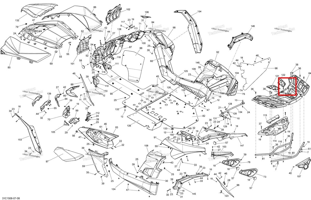 Деталь 705005954 на схеме узла 2015 Can-Am MAVERICK 1000_STD_XRS_XRS-DPS Body And Accessories