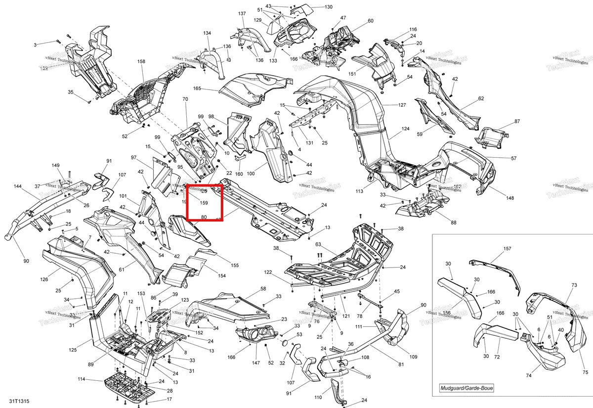 Деталь 705006492 на схеме узла 2013 Can-Am OUTLANDER 1000EFI XMR Body And Accessories
