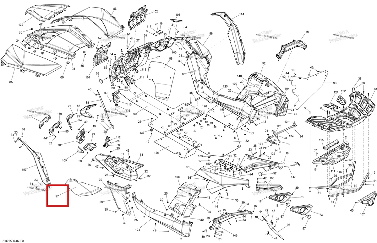 Деталь 705006566 на схеме узла 2015 Can-Am MAVERICK 1000_XMR Body And Accessories