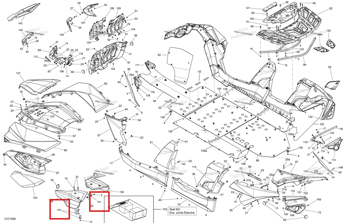 Деталь 705007450 на схеме узла 2015 Can-Am MAVERICK MAX 1000_STD_XRS-DPS Body And Accessories