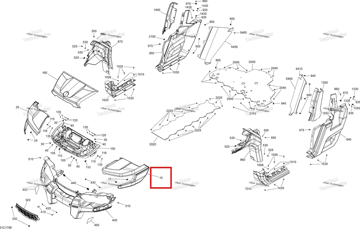 Деталь 705008144 на схеме узла 2017 Can-Am TRAXTER HD5 Body And Accessories