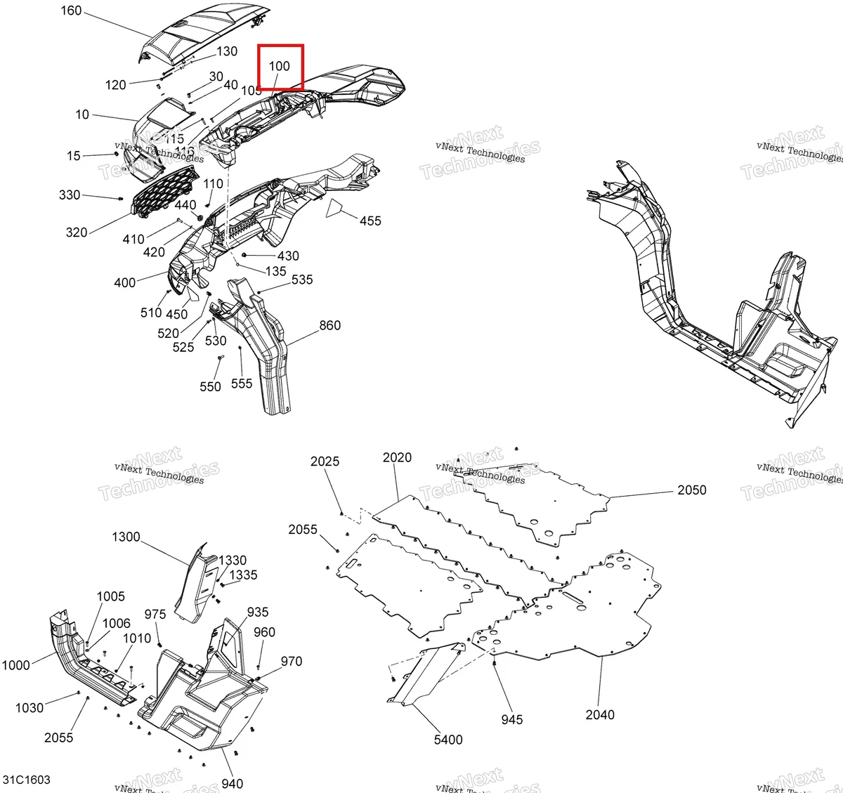 Деталь 705008146 на схеме узла 2016 Can-Am TRAXTER HD8 Body And Accessories