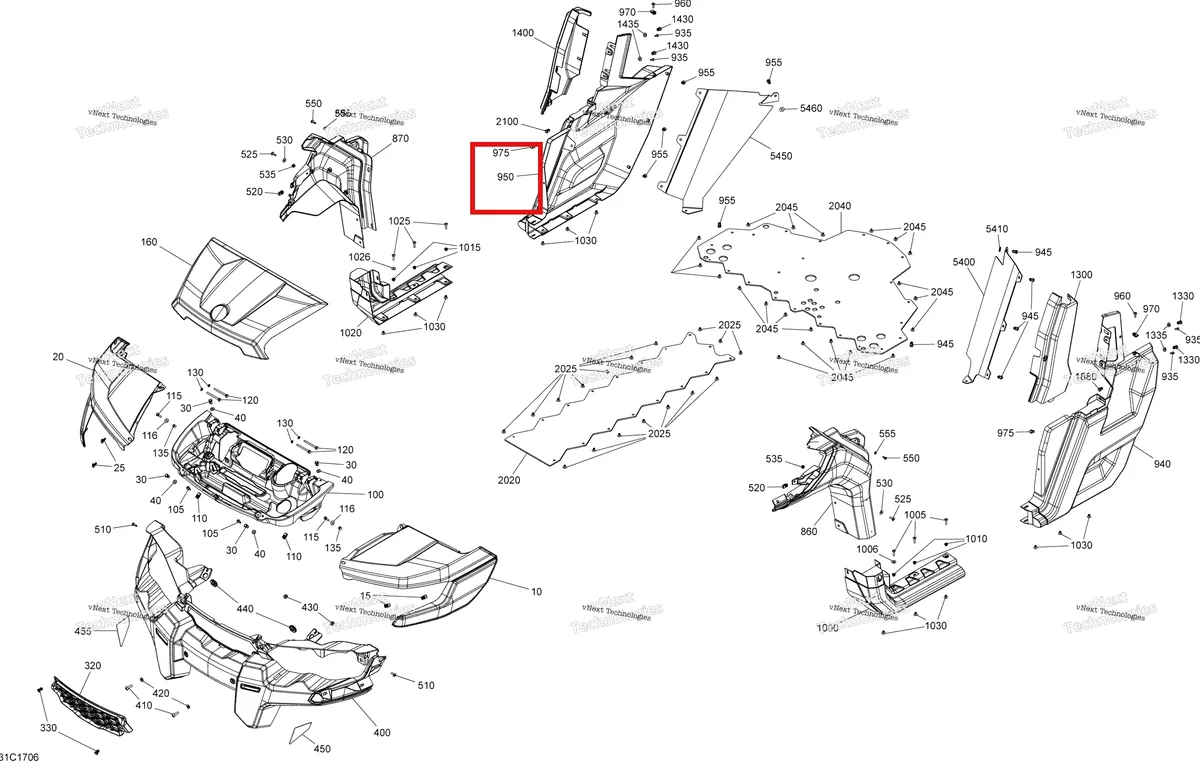 Деталь 705008155 на схеме узла 2017 Can-Am TRAXTER HD5 Body And Accessories