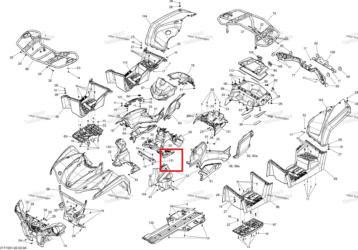 Деталь 705008427 на схеме узла 2015 Can-Am OUTLANDER L 500 EFI Body And Accessories