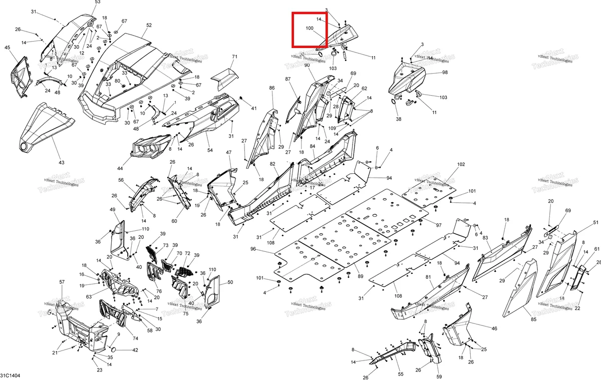 Деталь 705008455 на схеме узла 2014 Can-Am COMMANDER MAX 1000_DPS, XT Body And Accessories
