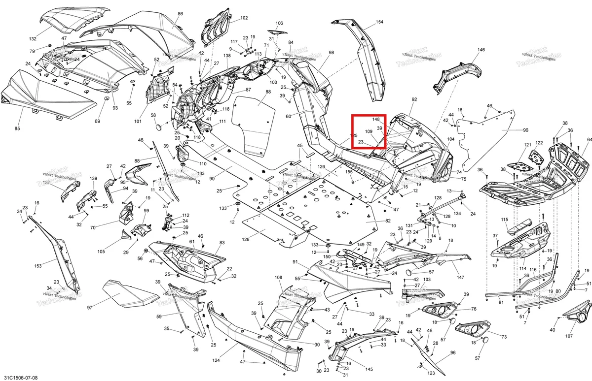 Деталь 705008491 на схеме узла 2015 Can-Am MAVERICK 1000_XMR Body And Accessories
