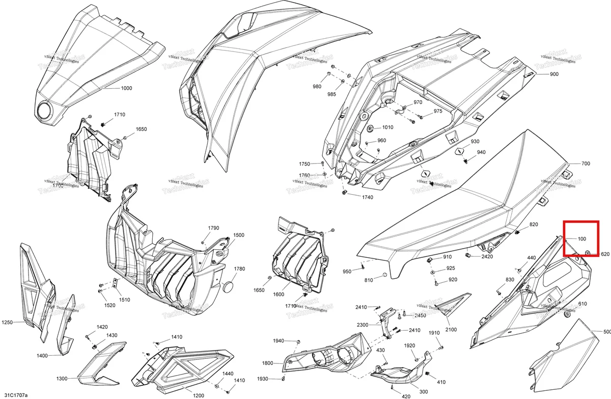 Деталь 705008941 на схеме узла 2017 Can-Am Maverick MAX Body And Accessories - Front Section All Models