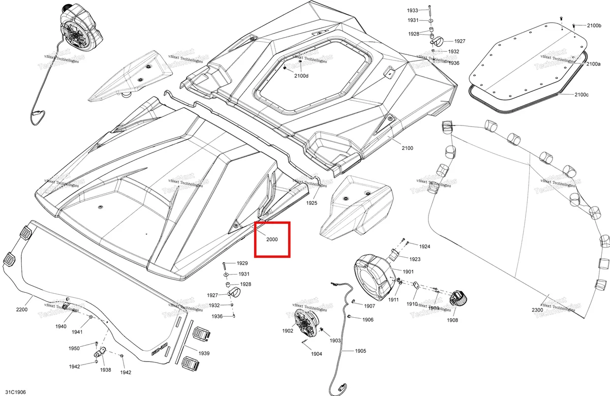 Деталь 705009203 на схеме узла 2019 Can-Am Commander MAX 1000R EFI Body And Accessories - Accessories - Ltd
