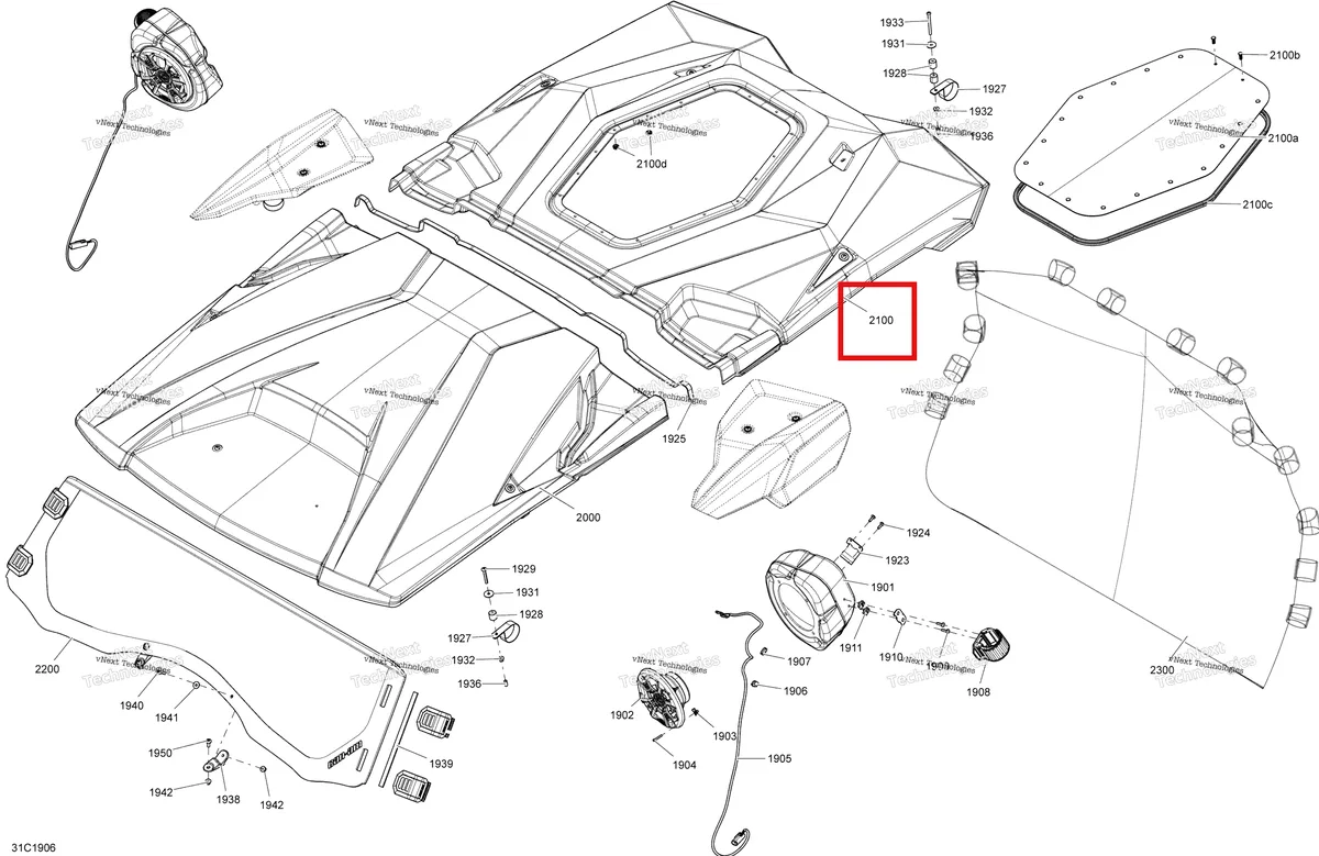 Деталь 705009205 на схеме узла 2019 Can-Am Commander MAX 1000R EFI Body And Accessories - Accessories - Ltd