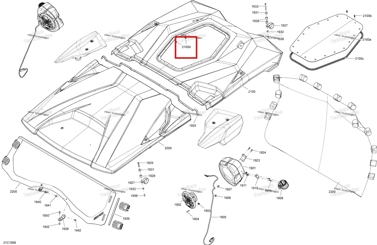 Деталь 705009406 на схеме узла 2019 Can-Am Commander MAX 1000R EFI Body And Accessories - Accessories - Ltd