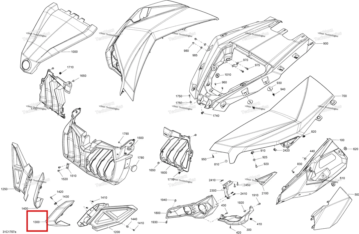 Деталь 705009711 на схеме узла 2017 Can-Am Maverick MAX Body And Accessories - Front Section All Models