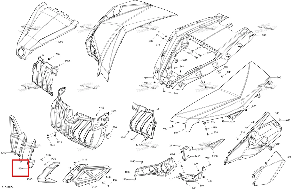 Деталь 705009712 на схеме узла 2017 Can-Am Maverick MAX Body And Accessories - Front Section All Models