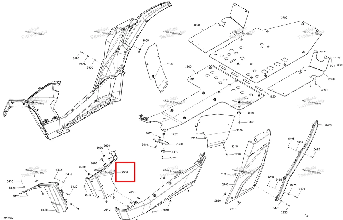 Деталь 705009718 на схеме узла 2017 Can-Am Maverick Body And Accessories - Middle Section All Models