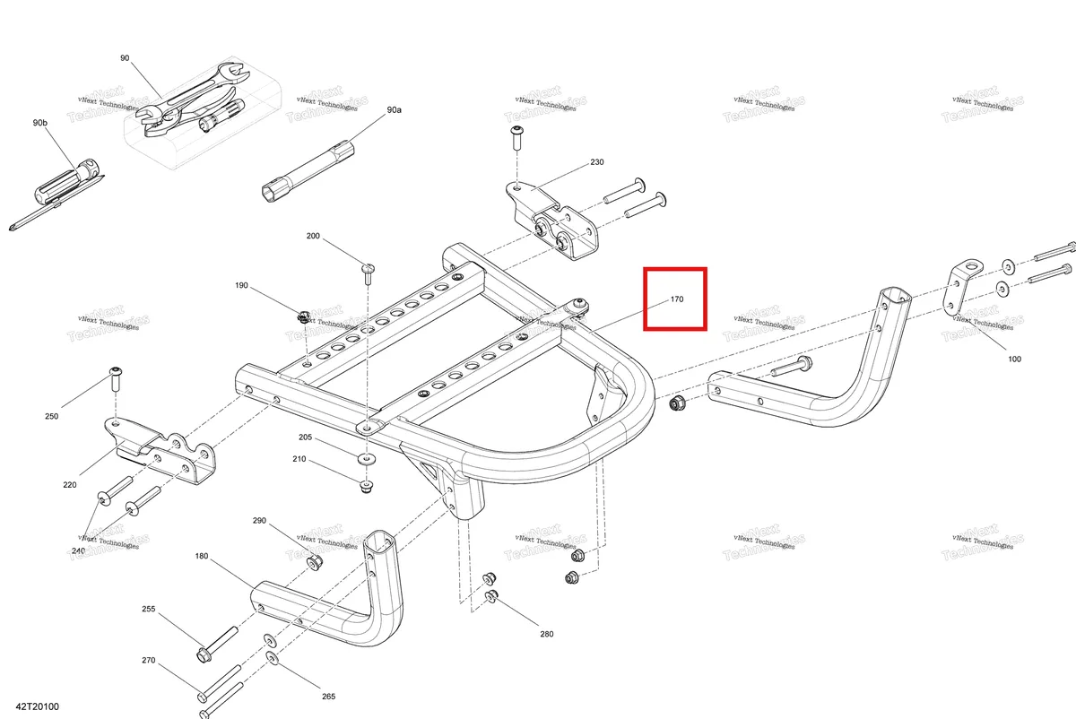 Деталь 705011052 на схеме узла 2020 Can-Am Renegade 1000R EFI - XXC Front Storage Compartment