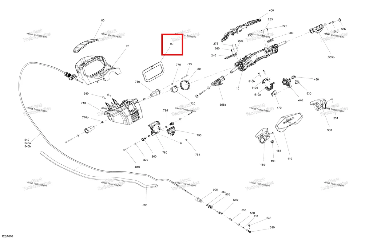 Схема применяемости: Speed Indicator ободок Sea-Doo GTX 300 (2020) (705011286)