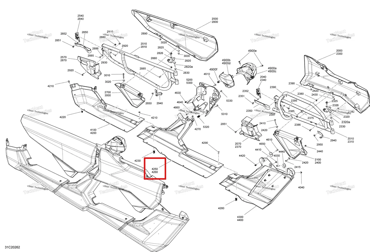 Деталь 705011368 на схеме узла 2020 Can-Am Maverick MAX Turbo Body - Door Section - Red