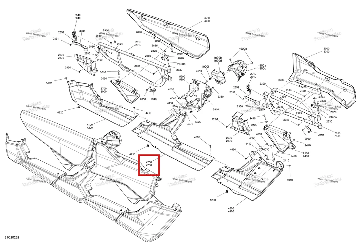 Деталь 705011369 на схеме узла 2020 Can-Am Maverick MAX Turbo Body - Door Section - Red