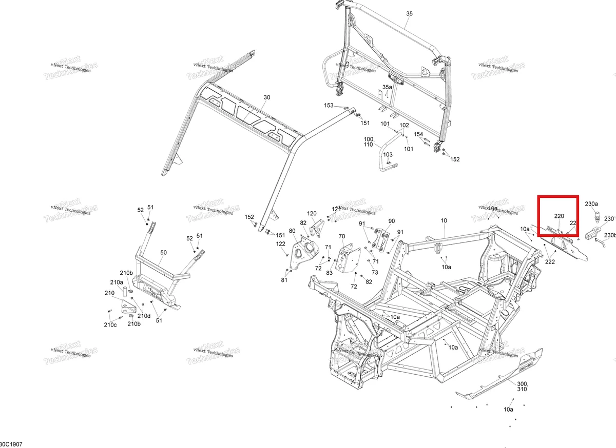 Деталь 705011460 на схеме узла 2019 Can-Am TRAXTER HD5 - T1B SERIES Frame - Hd5