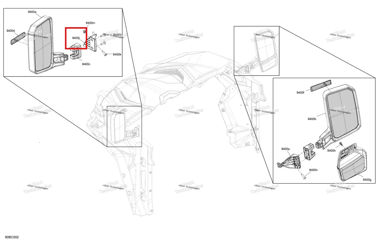 Деталь 705012283 на схеме узла 2023 Can-Am Maverick Sport 1000R - DPS - CE Miscellaneous - Mirrors