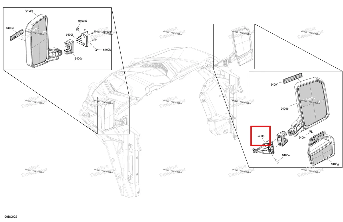 Деталь 705012284 на схеме узла 2023 Can-Am Maverick Sport 1000R - DPS - CE Miscellaneous - Mirrors