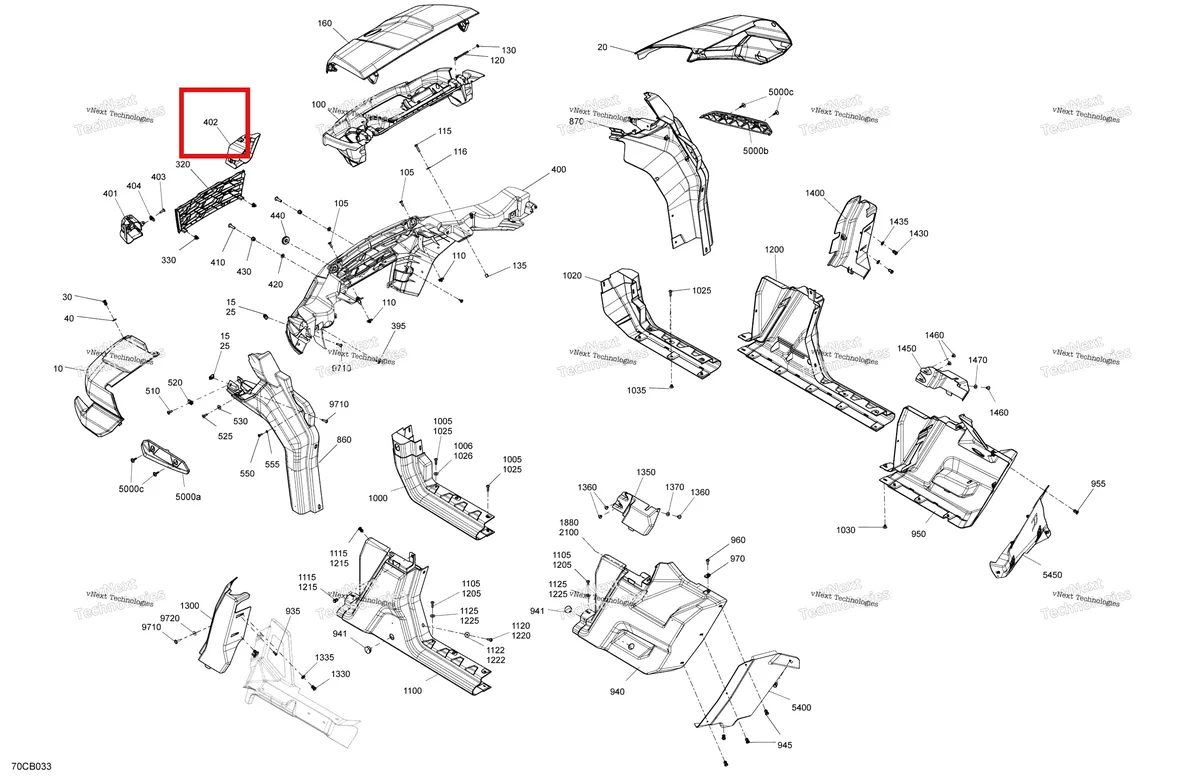 Деталь 705012286 на схеме узла 2022 Can-Am Traxter PRO HD10 - DPS - CE Body - System - With Abs