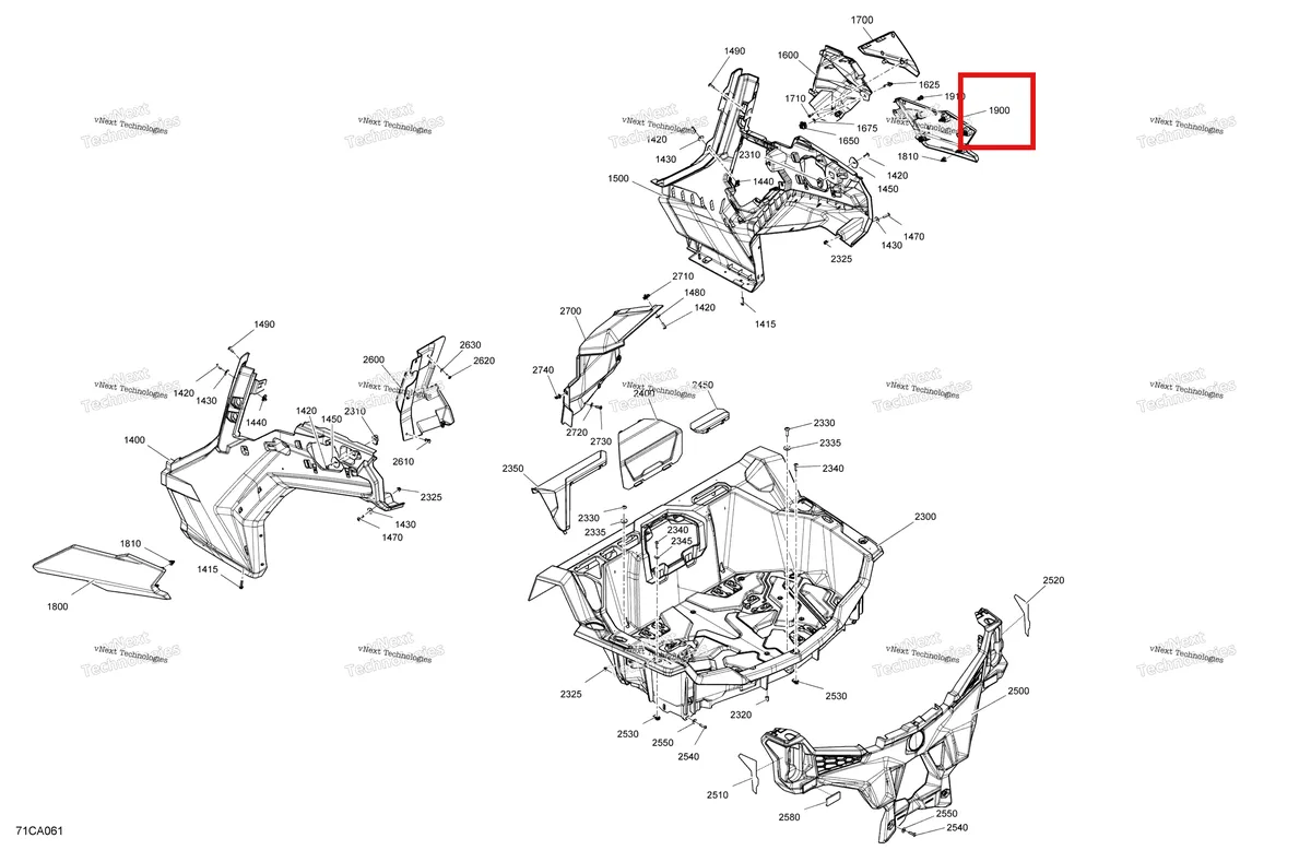 Деталь 705012432 на схеме узла 2021 Can-Am Maverick Trail 1000 - BASE DPS Body - Rear Section