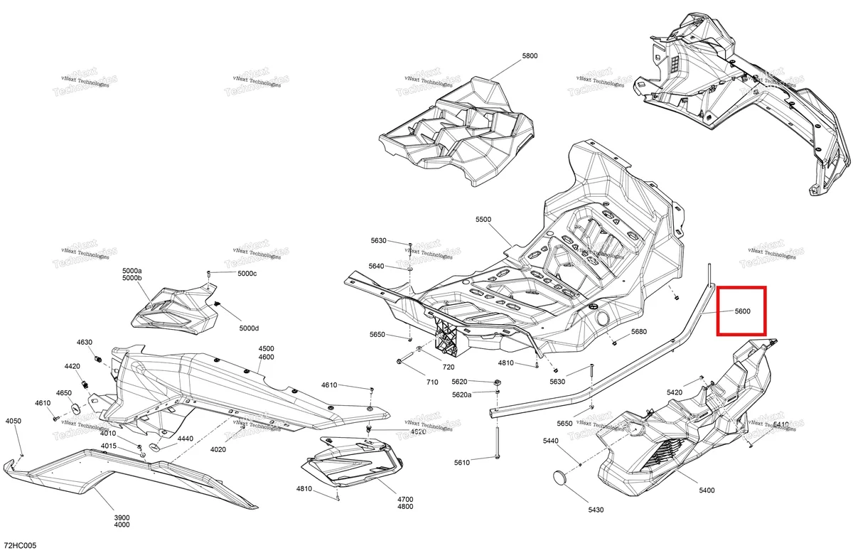 Деталь 705012589 на схеме узла 2023 Can-Am Maverick Turbo RR - XMR Body - Rear Section