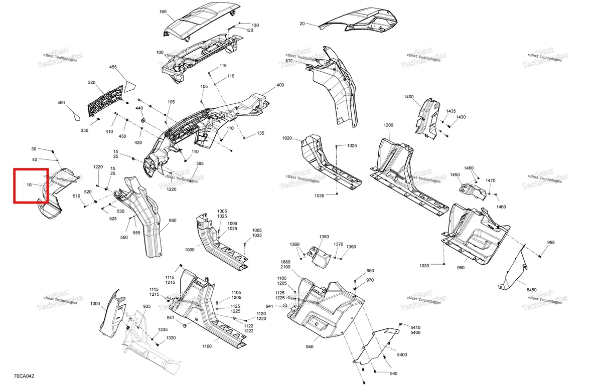 Деталь 705012590 на схеме узла 2021 Can-Am Traxter PRO HD10 - DPS - CE Body - System
