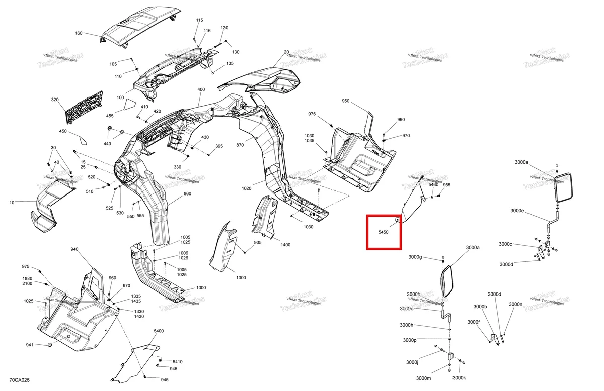 Деталь 705013058 на схеме узла 2021 Can-Am Traxter HD10 - XT - CE Body - System