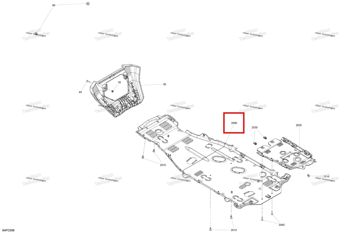 Деталь 705013069 на схеме узла 2023 Can-Am Outlander DPS 500 Body - Skid Plate And Bumper