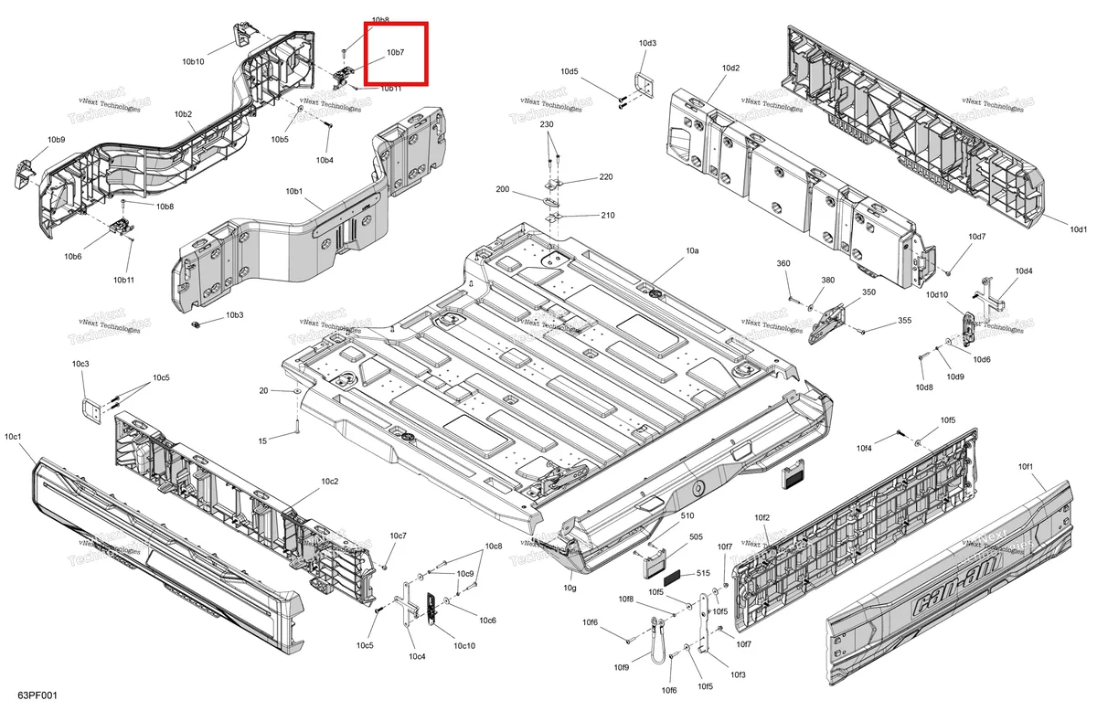 Деталь 705013096 на схеме узла 2026 Can-Am OUT-MAX - 6X6 - DPS - 700 EFI - 2FTB - Granite Grey Body - Cargo