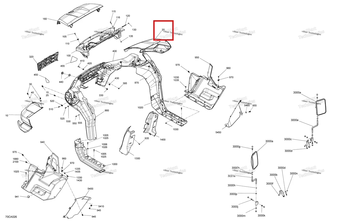 Деталь 705013157 на схеме узла 2021 Can-Am Traxter HD10 - XT - CE Body - System