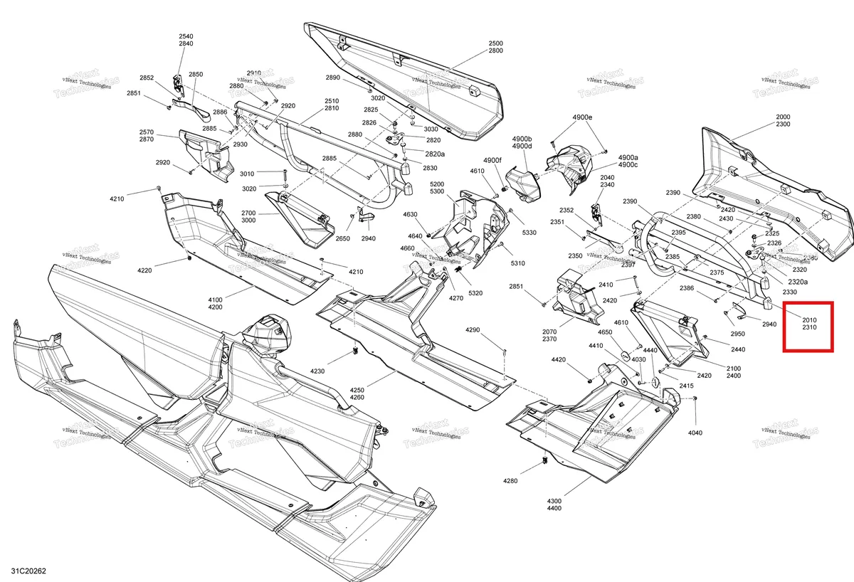 Деталь 705013427 на схеме узла 2020 Can-Am Maverick MAX Turbo Body - Door Section - Red