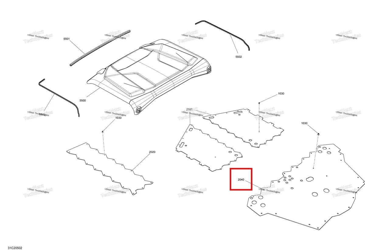 Деталь 705013630 на схеме узла 2020 Can-Am Defender HD10 - XMR Body - Skid Plate - Xmr