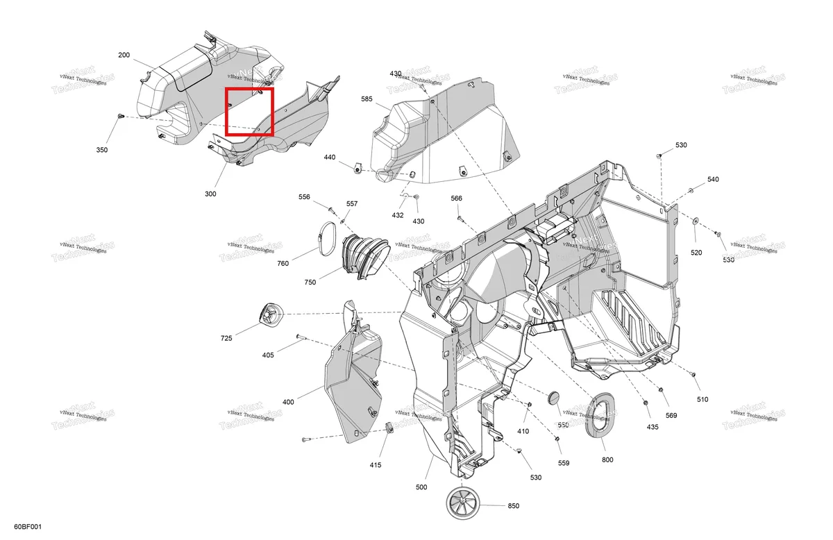 Деталь 705013664 на схеме узла 2026 Can-Am Commander - 1000R EFI - DPS - 6PTB - Compass Green - 60