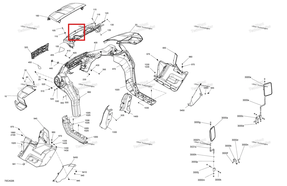 Деталь 705014054 на схеме узла 2021 Can-Am Traxter HD8 - DPS - CE Body - System