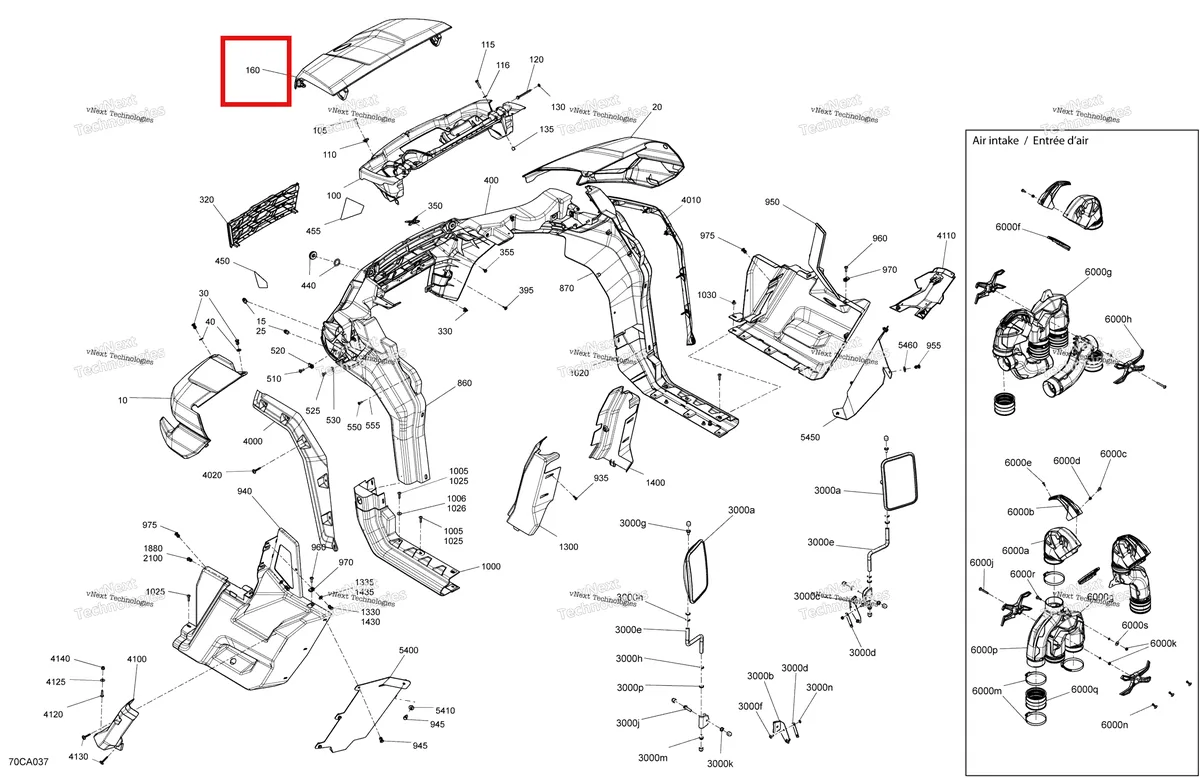 Деталь 705014059 на схеме узла 2021 Can-Am Traxter HD10 - XMR - CE Body - System