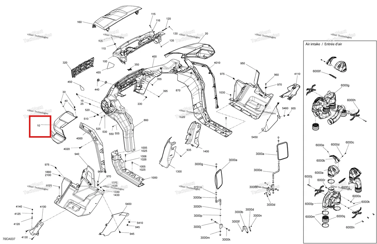 Деталь 705014063 на схеме узла 2021 Can-Am Traxter HD10 - XMR - CE Body - System