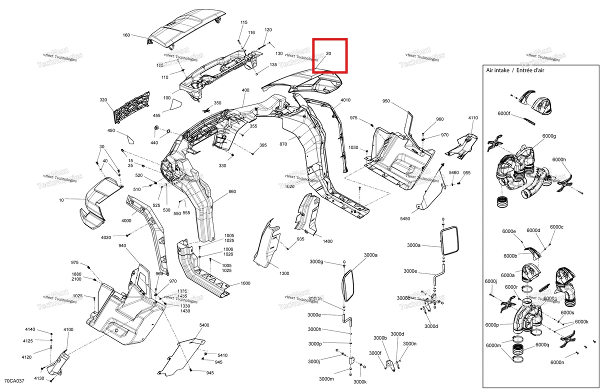 Деталь 705014064 на схеме узла 2021 Can-Am Traxter HD10 - XMR - CE Body - System