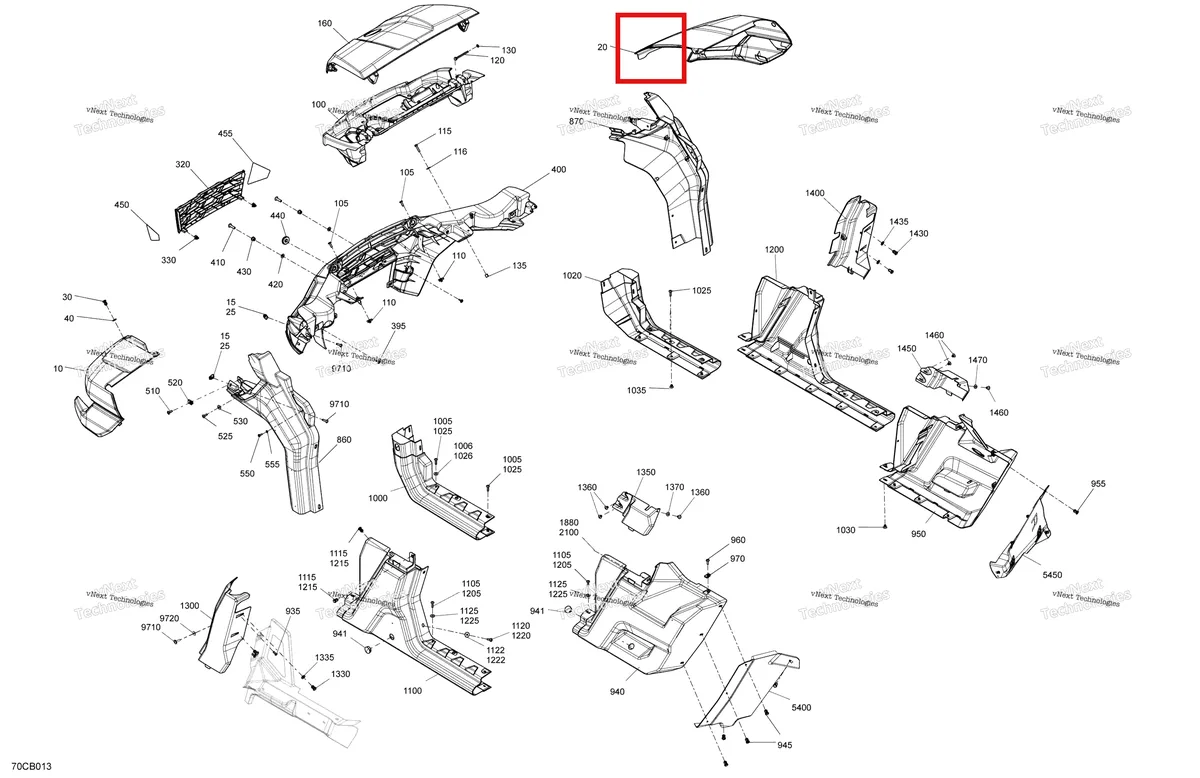 Деталь 705014065 на схеме узла 2022 Can-Am Defender PRO HD10 - DPS Body - System