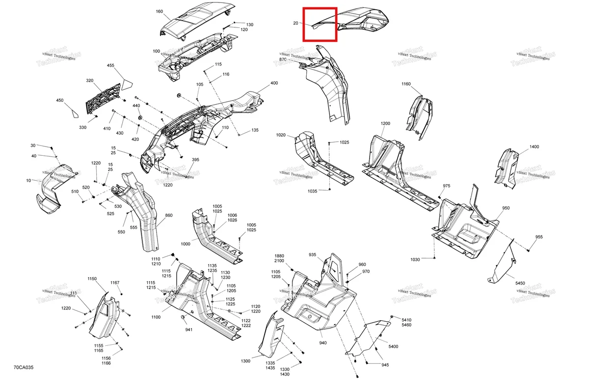 Деталь 705014066 на схеме узла 2021 Can-Am Defender MAX HD10 - DPS XT Lone Star Body - System