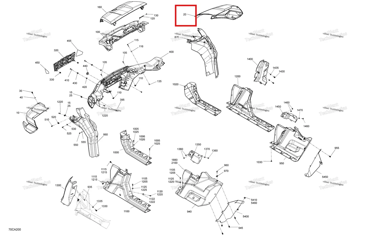 Деталь 705014070 на схеме узла 2021 Can-Am Defender PRO HD10 - Lone Star Body - System