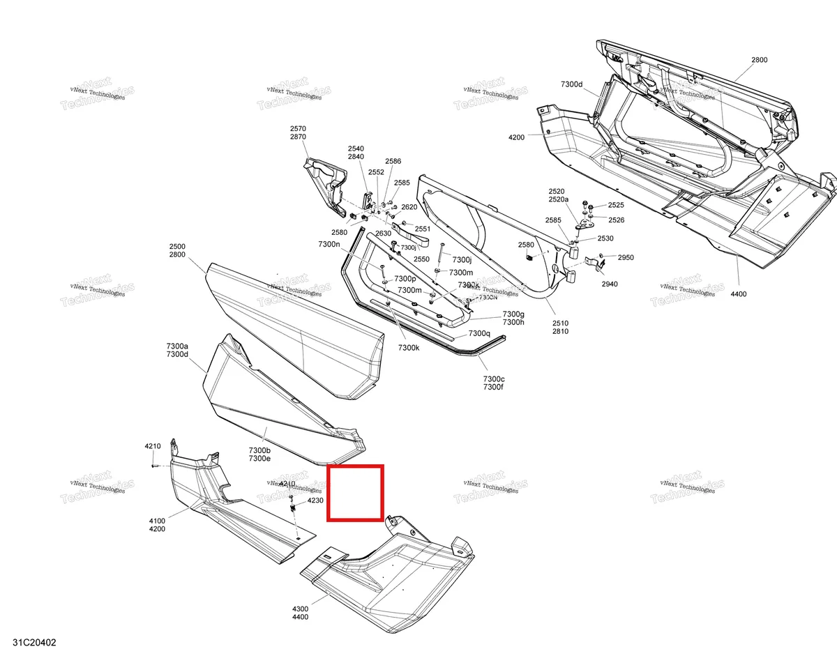 Деталь 705014083 на схеме узла 2020 Can-Am Maverick Turbo - XMR Body - Door Section - Xmr - Manta Green