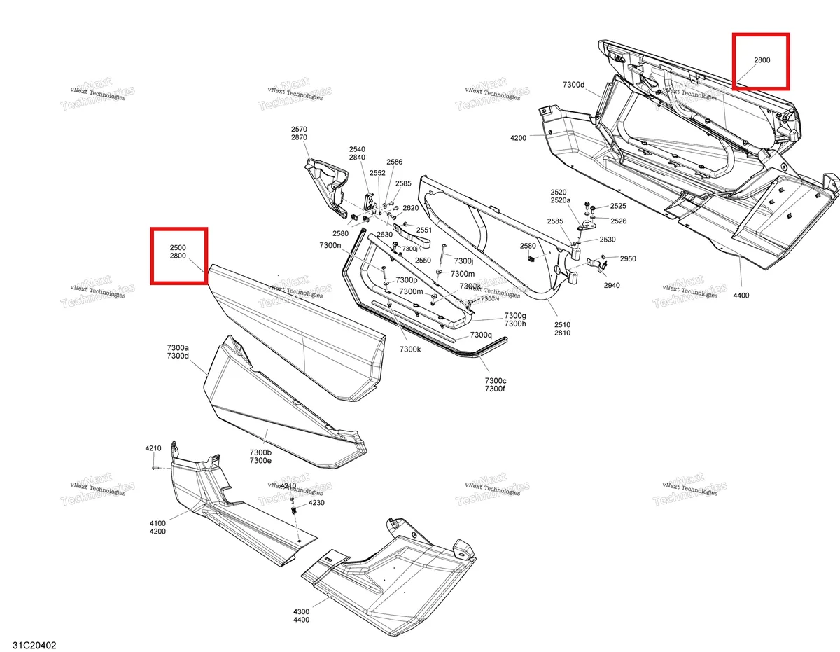 Деталь 705014084 на схеме узла 2020 Can-Am Maverick Turbo RR - XMR Body - Door Section - Xmr - Manta Green