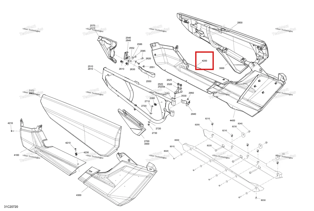 Деталь 705014106 на схеме узла 2020 Can-Am Maverick Turbo - XRC Body - Door Section - Xrc - Orange