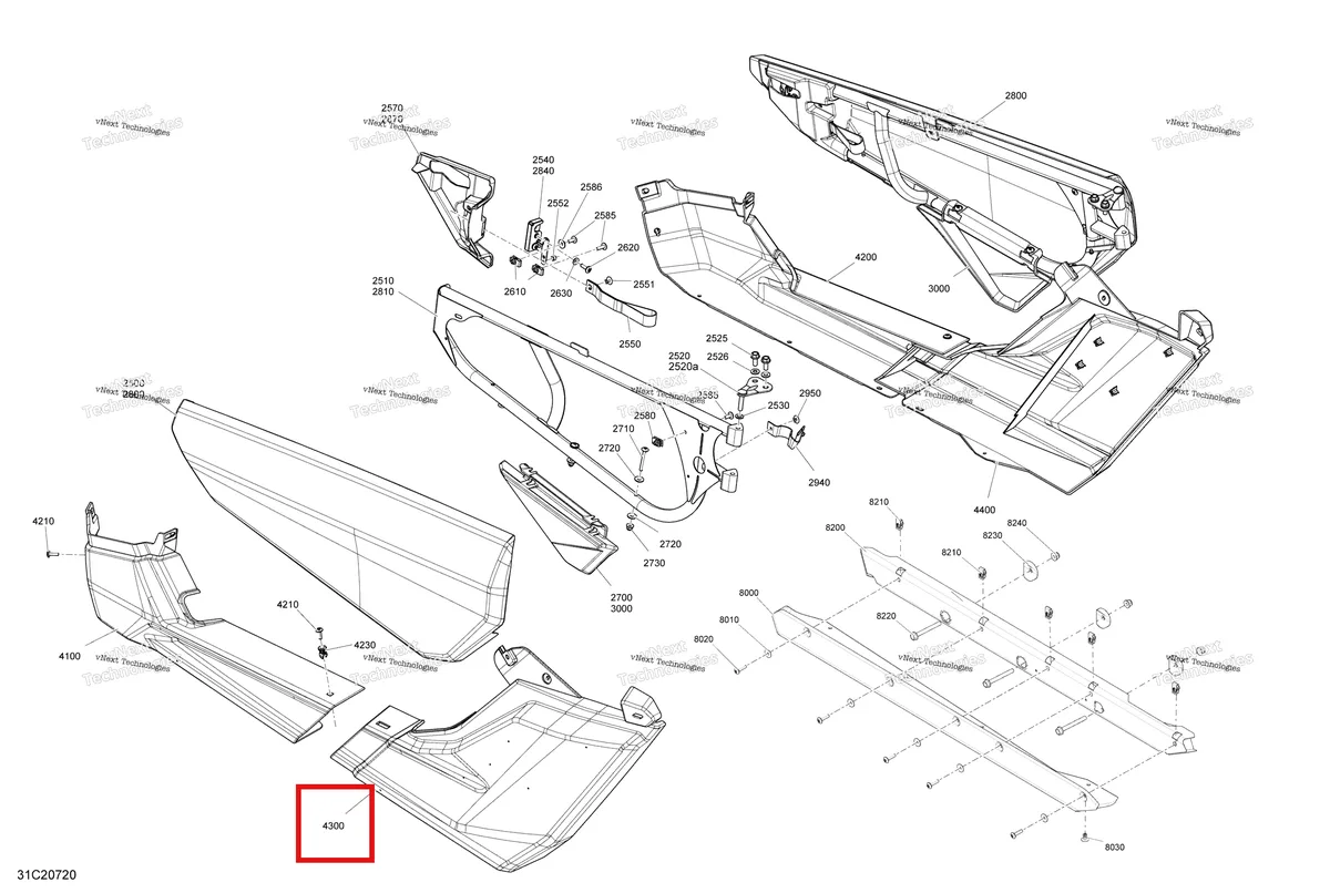 Деталь 705014107 на схеме узла 2020 Can-Am Maverick Turbo - XRC Body - Door Section - Xrc - Orange