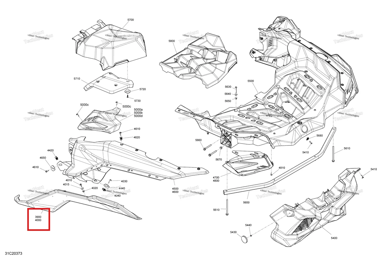 Деталь 705014112 на схеме узла 2020 Can-Am Maverick Turbo RR - XRC Body - Rear Section - Xrc - Orange