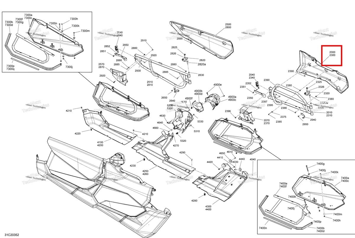 Деталь 705014142 на схеме узла 2020 Can-Am Maverick MAX Turbo RR - XMR Body - Door Section - Xmr - Green