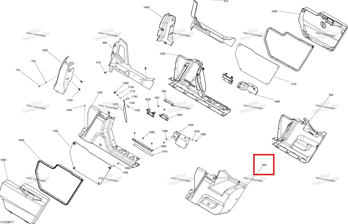 Деталь 705014158 на схеме узла 2020 Can-Am Defender MAX HD10 - CAB Body - Doors Section