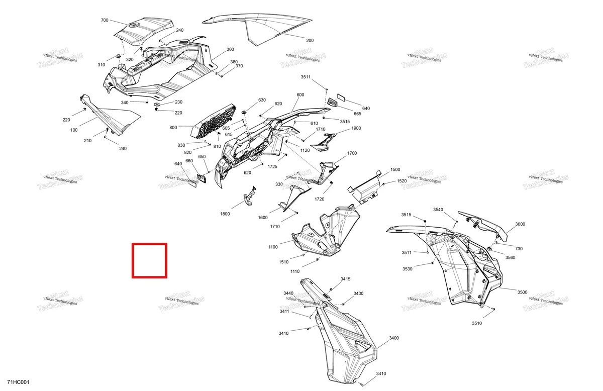 Деталь 705014289 на схеме узла 2023 Can-Am Maverick Turbo - DS Body - Front Section